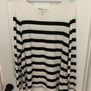 Black and white sequin top